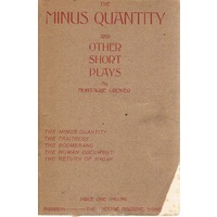 The Minus Quantity And Other Short Plays