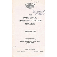 Royal Naval Engineering College Magazine, September 1947