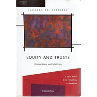Equity And Trusts. Commentary And Materials