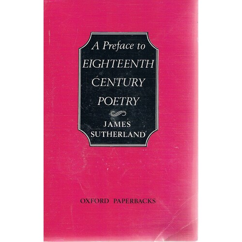 A Preface Eighteenth Century Poetry