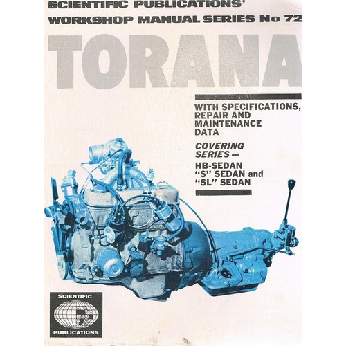Torana. Workshop Manual Series No. 72