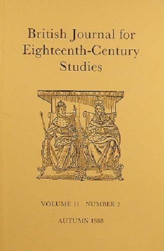 British Journal For EighteenthCentury Studies. Volume II, Number 2