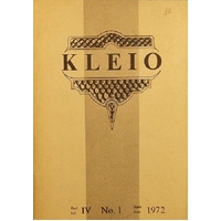 Kleio. Bulletin No 1, Vol IV. Department Of History, University Of South Africa