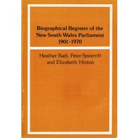 Biographical Register Of The New South Wales Parliament 1901 -1970