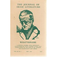 The Journal Of Irish Literature. Vol. 1X. No. 1. Sept 1980
