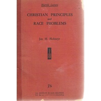 Christian Principles And Race Problems