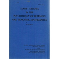 Soviet Studies In The Psychology Of Learning And Teaching Mathematics. Volume X