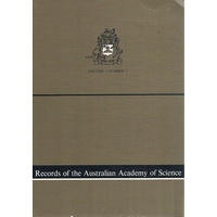 Records Of The Australian Academy Of Science. Volume 3 Number 1