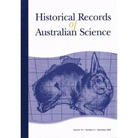 Historical Records Of Australian Science. Volume 14. Number 4