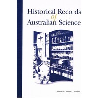 Historical Records Of Australian Science. Volume 16. Number 1