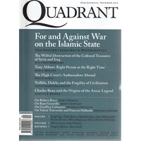 Quadrant Magazine. November 2014.One Of Australia's Leading Intellectual Magazines
