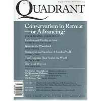 Quadrant Magazine. November 2015. One Of Australia's Leading Intellectual Magazines