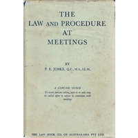 The Law And Procedure At Meetings In Australia And New Zealand