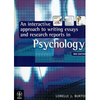 An Interactive Approach To Writing Essays And Research Reports In Psychology