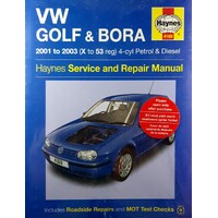 VW Golf & Bora - 2001 To 2003. (X To 53 Reg) 4-cyl Petrol & Diesel