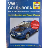 VW Golf & Bora - 2001 To 2003. (X To 53 Reg) 4-cyl Petrol & Diesel