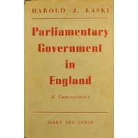 Parliamentary Government In England