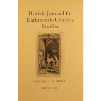 British Journal For EighteenthCentury Studies. Volume II, Number 2