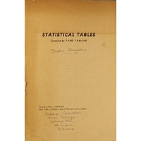 Statistical Tables