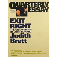 Quarterly Essay. Exit Right The Unravelling Of John Howard. Issue 28, 2007