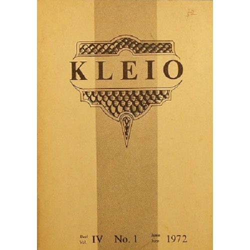 Kleio. Bulletin No 1, Vol IV. Department Of History, University Of South Africa