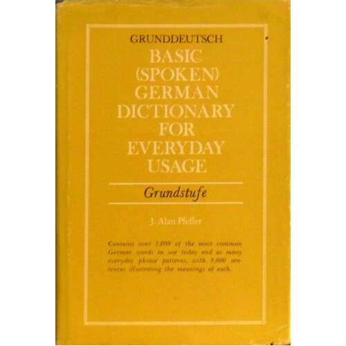 Basic (Spoken) German Dictionary For Everyday Usage