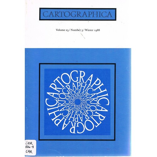 Cartographica (Volume 25. Number 3. Winter 1988)