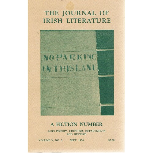 The Journal Of Irish Literature. Volume V, No.3, Sept. 1976