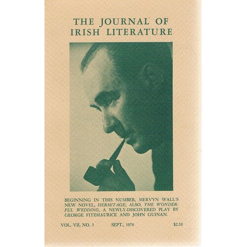The Journal Of Irish Literature. Vol. Vll. No 3. Sept 1978