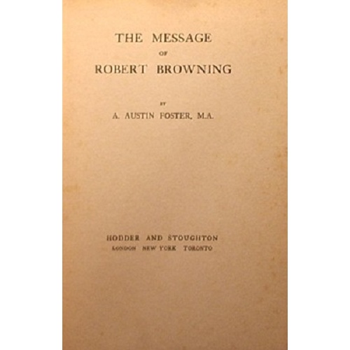 The Message of Robert Browning