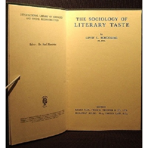 The Sociology of Literary Taste