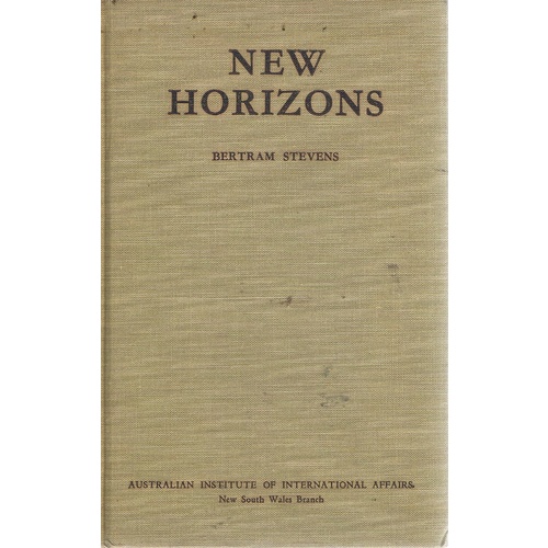 New Horizons. A Study Of Australian-Indian Relationships