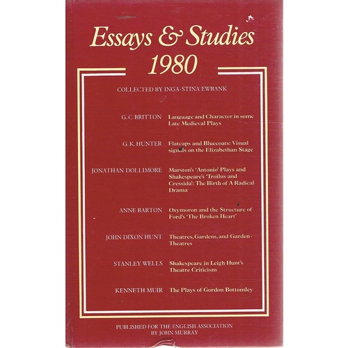 Essays And Studies 1980