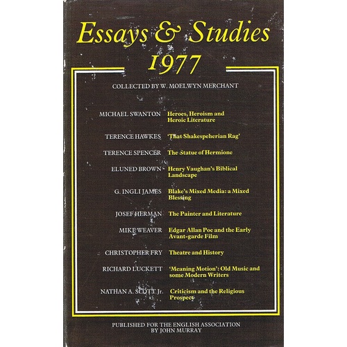 Essays And Studies 1977