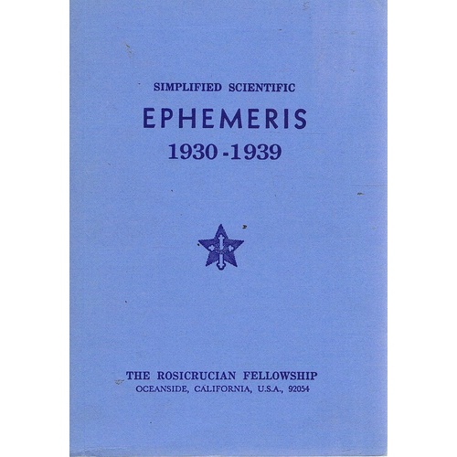 Simplified Scientific Ephemeris 1930-1939