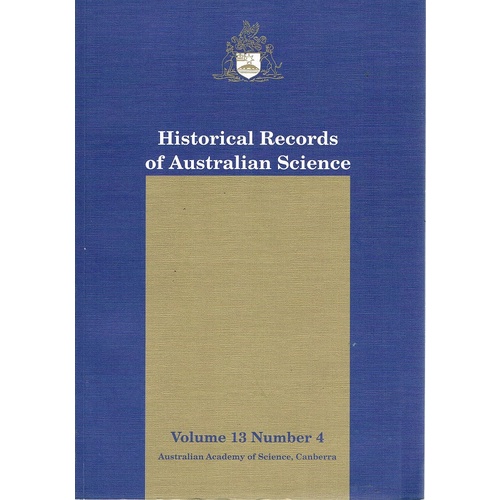 Historical Records Of Australian Records. Volume 13.number 4