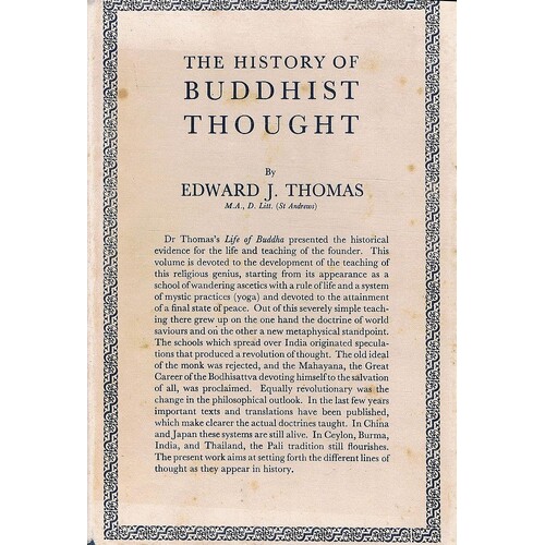 The History Of Buddhist Thought
