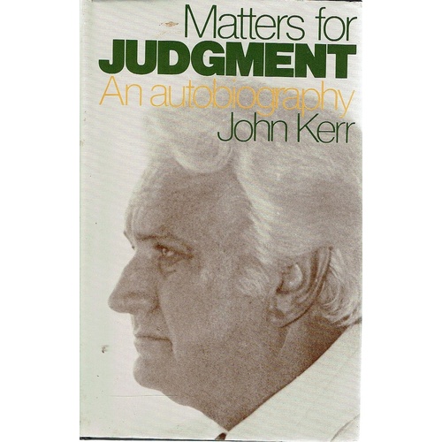 Matters For Judgement. An Autobiography