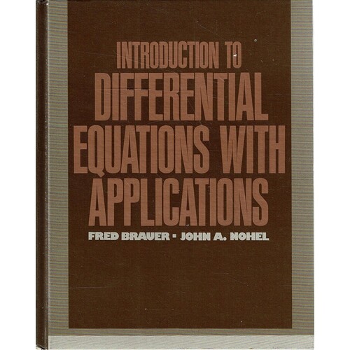 Introduction To Differential Equations With Applications