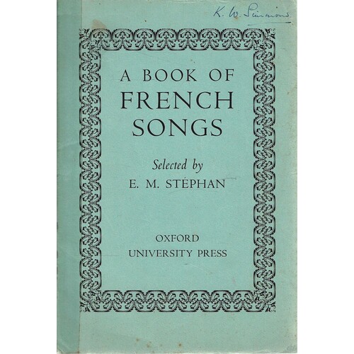 A Book Of French Songs