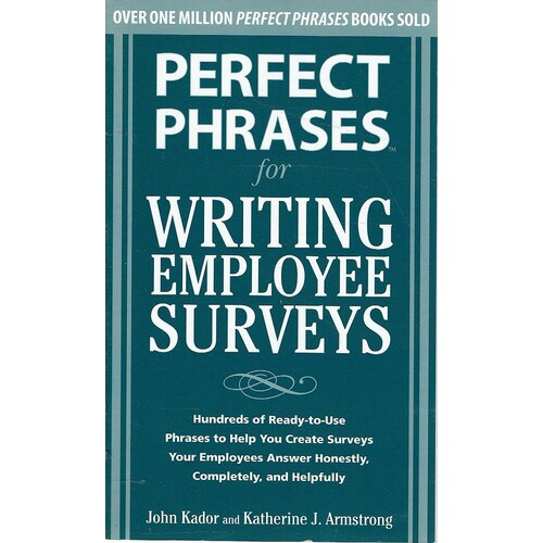 Perfect Phrases For Writing Employee Surveys