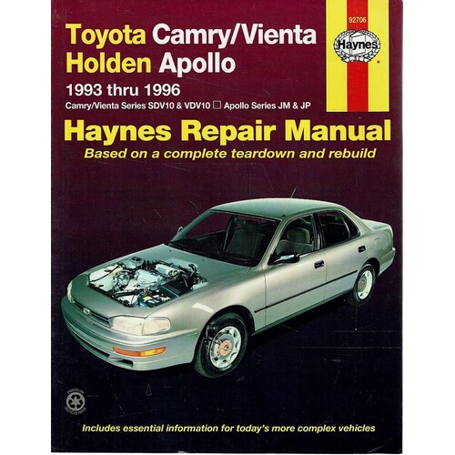 Toyota Camry Vienta And Holden Apollo 93 96 1993 to 1996 Haynes Automotive Repair Manuals