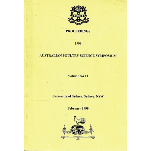 Proceedings 1999. Australian Poultry Science Symposium. Vol. 11