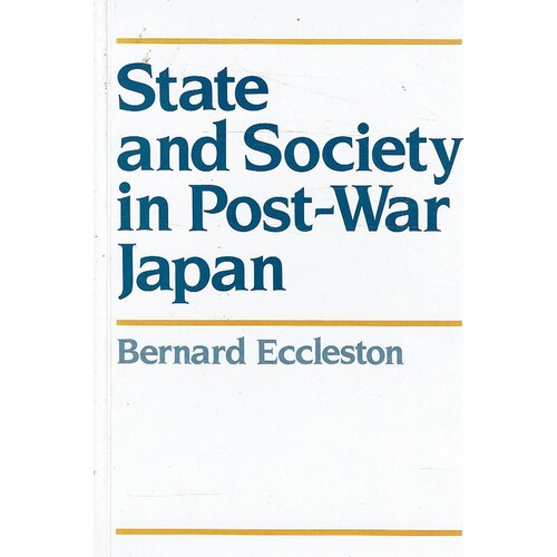 State And Society In Post-War Japan