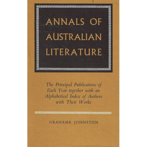 Annals Of Australian Literature
