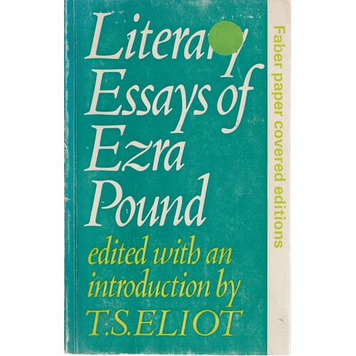 Literary Essays Of Ezra Pound