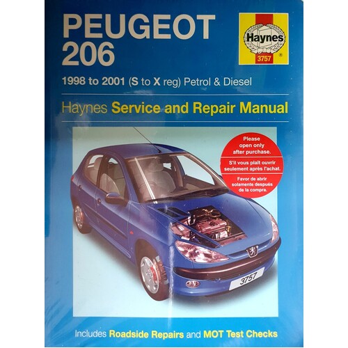 Peugeot 206. 1998 To 2001 (S To X Reg) Petrol And Diesel