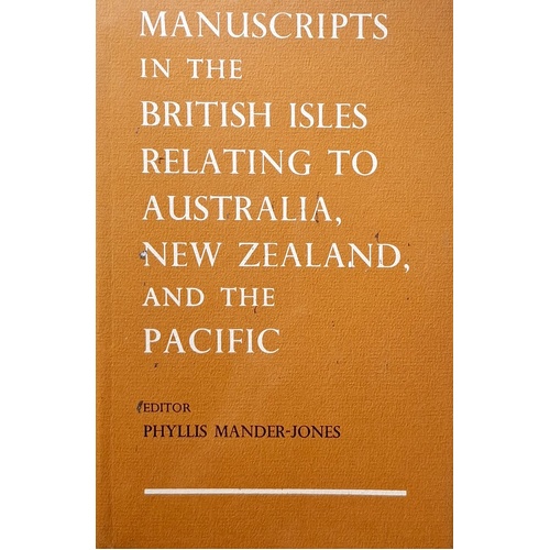 Manuscripts In The British Isles Relating To Australia
