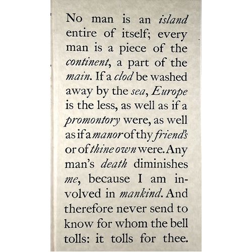 No Man Is An Island. A Selection Form The Prose Of John Donne