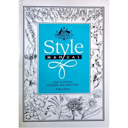 Style Manual For Authors, Editors And Printers